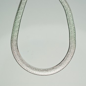 Sterling Silver Flat Snake Necklet 18inches