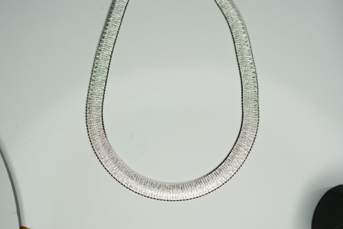 Sterling Silver Flat Snake Necklet 18inches