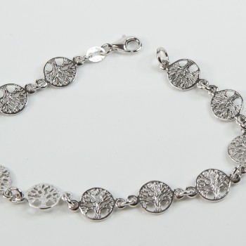 Sterling Silver Tree Of Life Bracelet