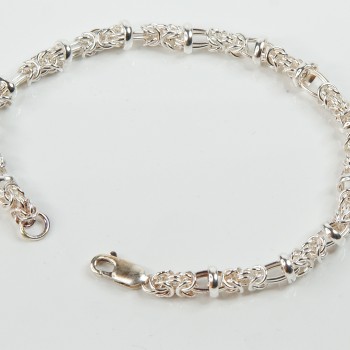 Sterling Silver Byzantine Bracelet (7.5 inches)