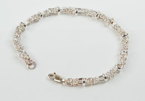 Sterling Silver Byzantine Bracelet (7.5 inches)