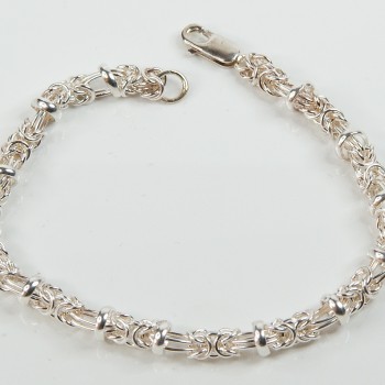 Sterling Silver Byzantine Bracelet (8 inches)