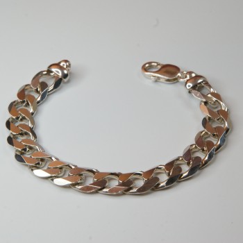 Sterling Silver Heavy Curb Bracelet ( 8 Inches 38.1grams)