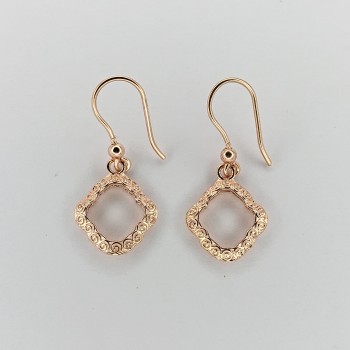 Sterling Silver Rose gold plated drop earrings