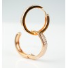 Rose Gold Plated on Sterling Silver/CZ Creole Earrings