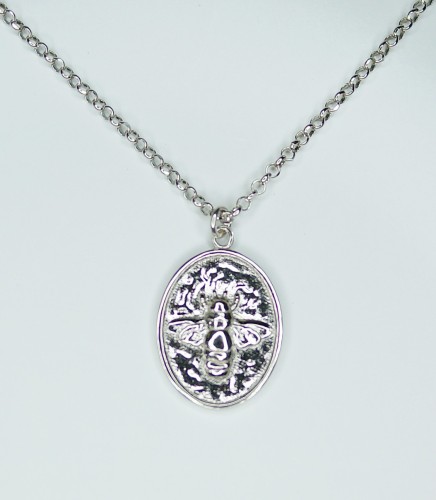 Sterling Silver Bee Pendant and Chain